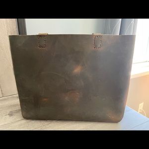 Unlined Handmade Leather Tote